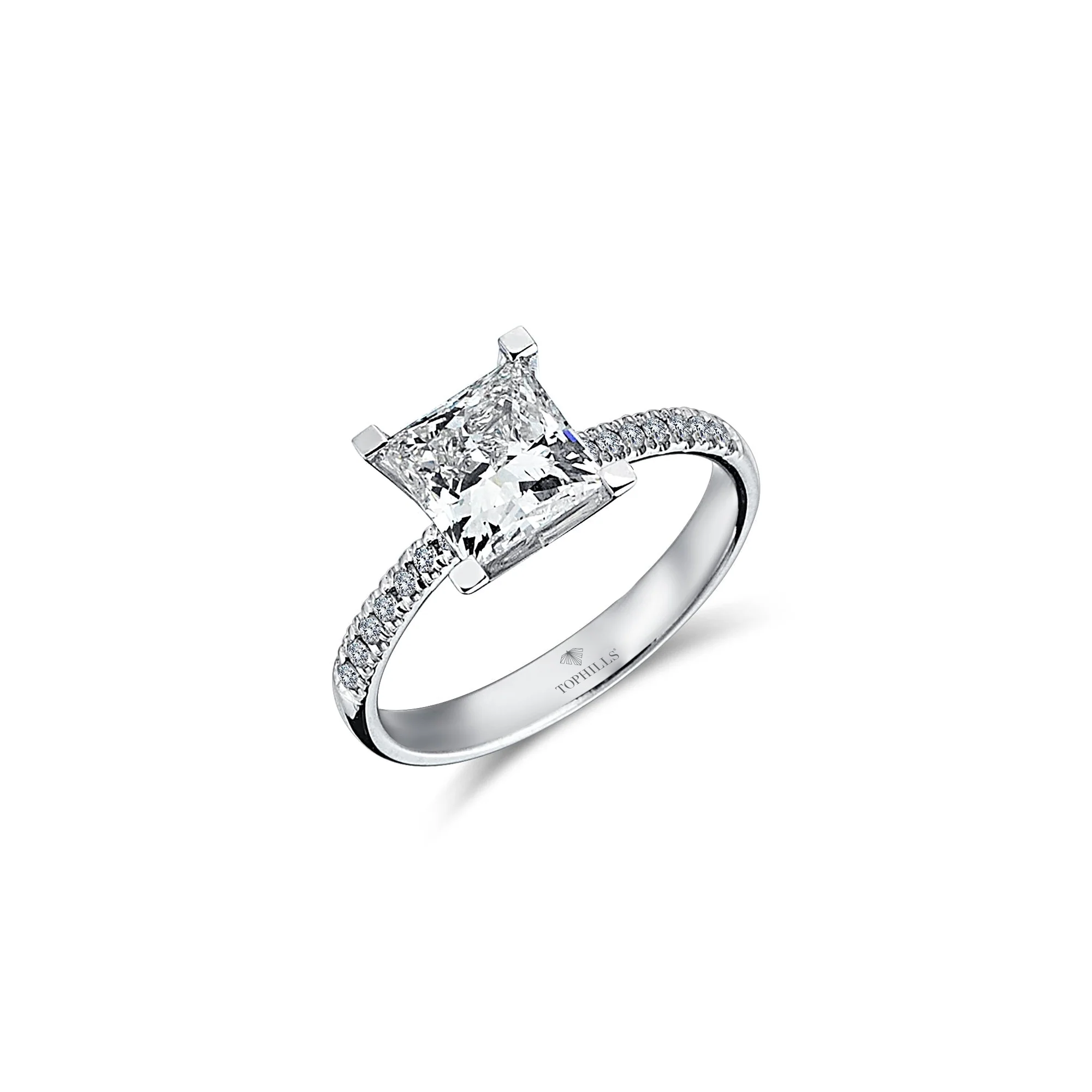 Bague Solitaire Diamant Taille Princesse