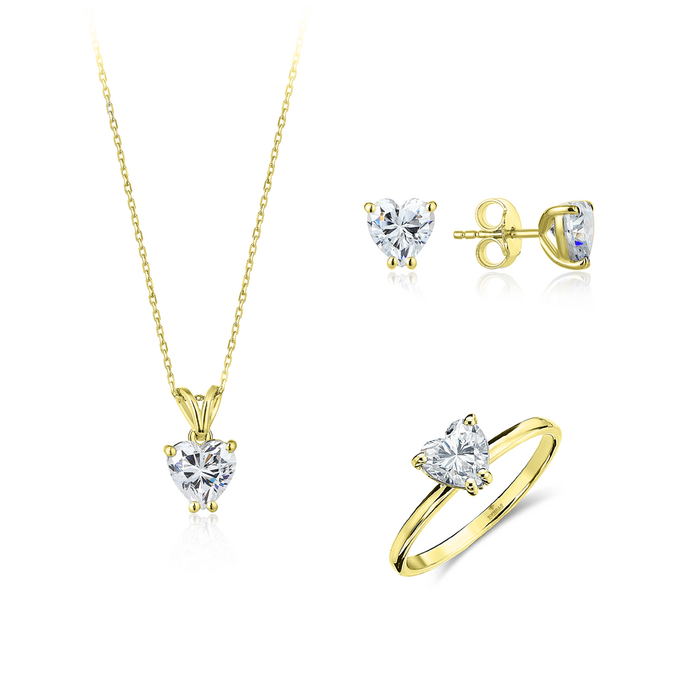 2 Carat Drop Diamond Leaf Set