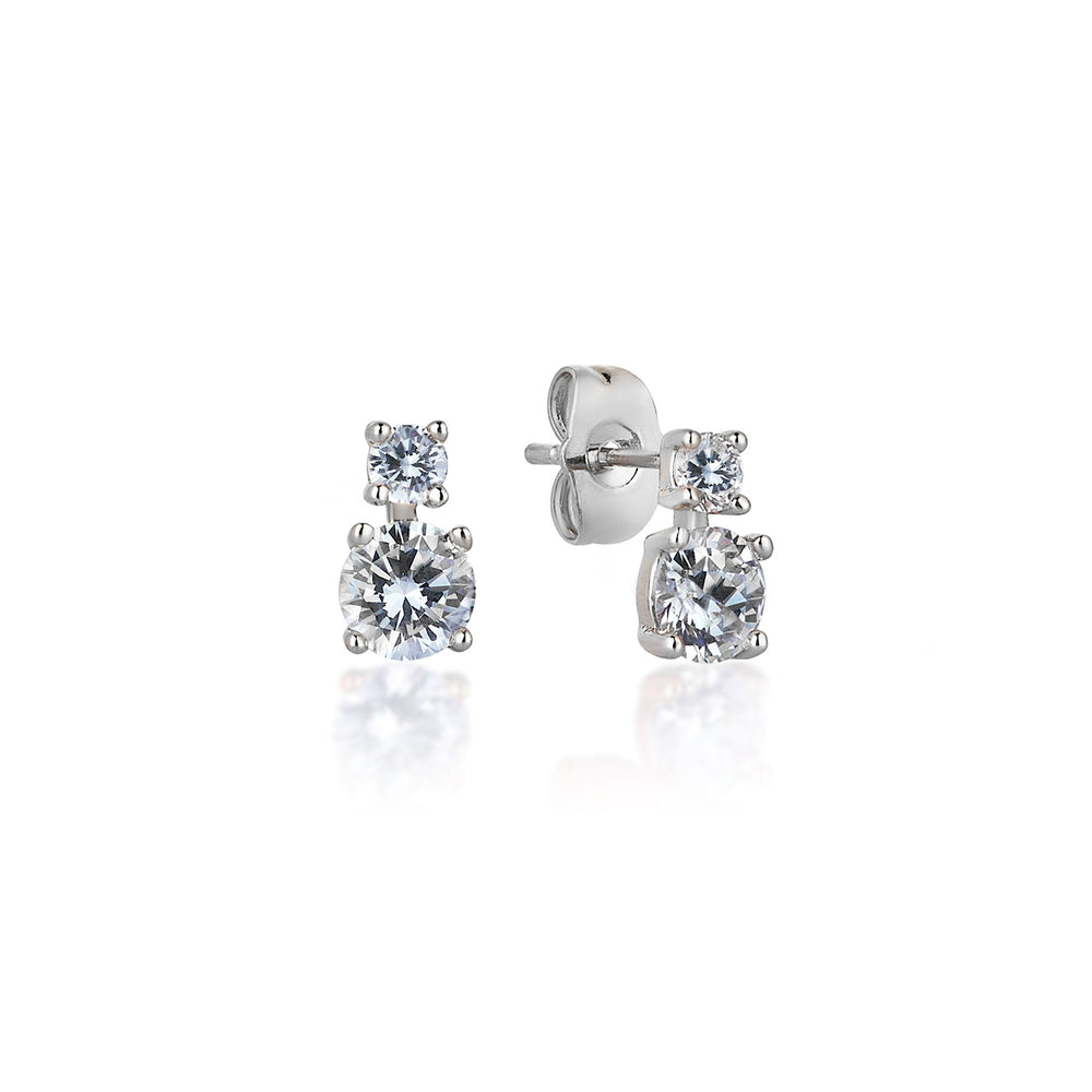 Boucles d'oreilles en or hybride de diamant 2 40 carats