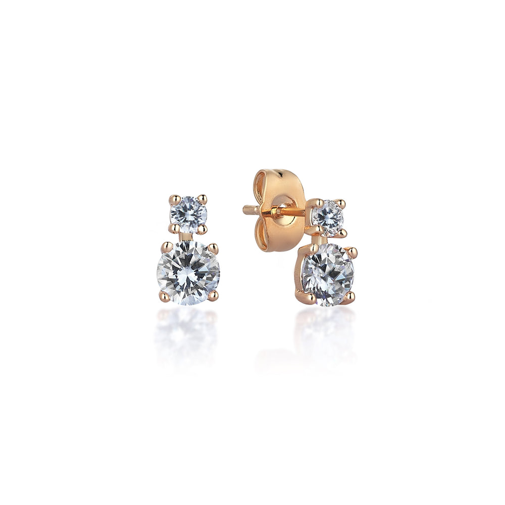 Boucles d'oreilles en or hybride de diamant 2 40 carats