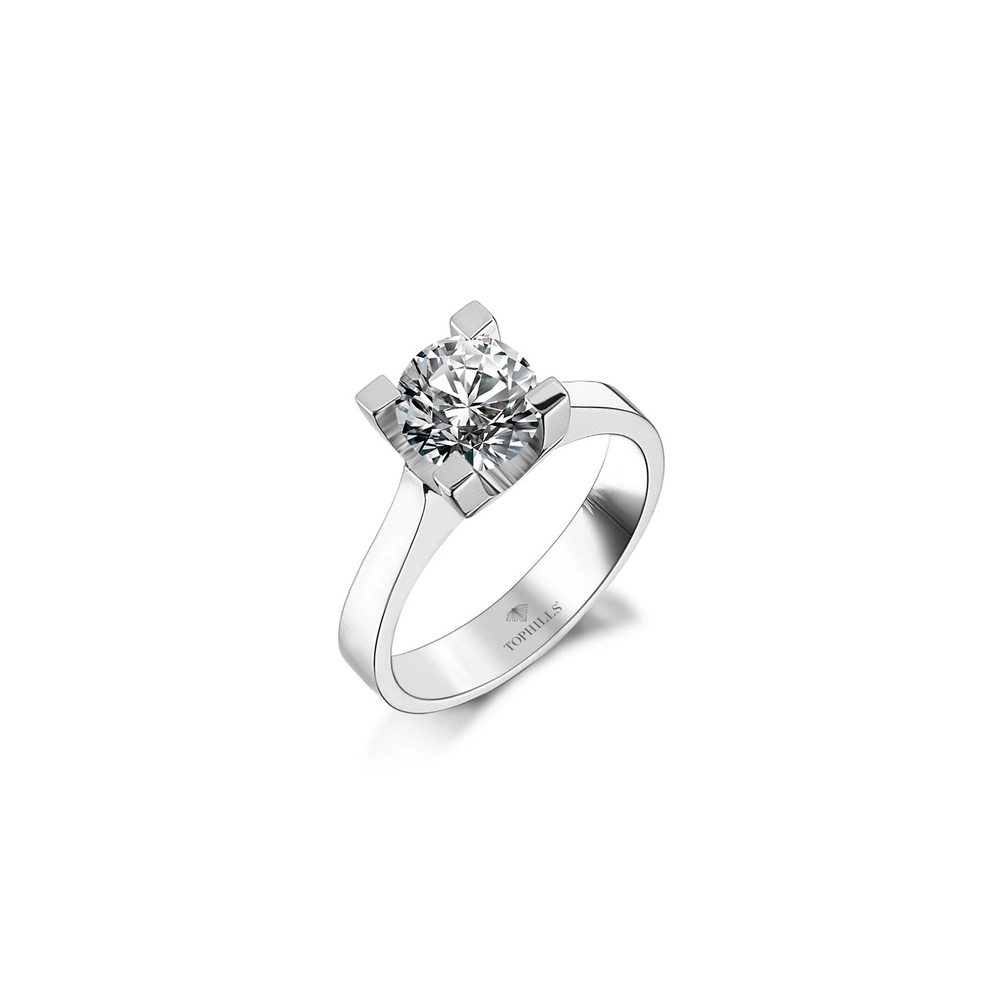 Bague Solitaire Tulipe Diamant