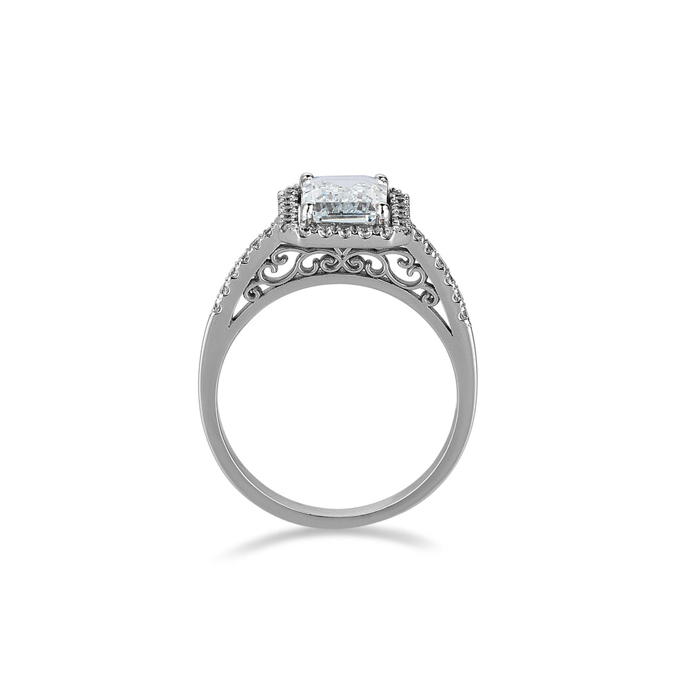 Emerald Cut Diamond Solitaire Rose Gold Ring