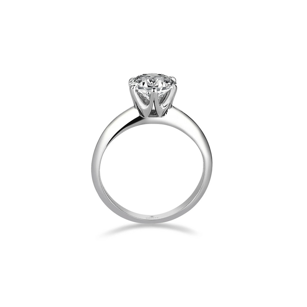 Bague Solitaire Diamant Griffe Six Clou