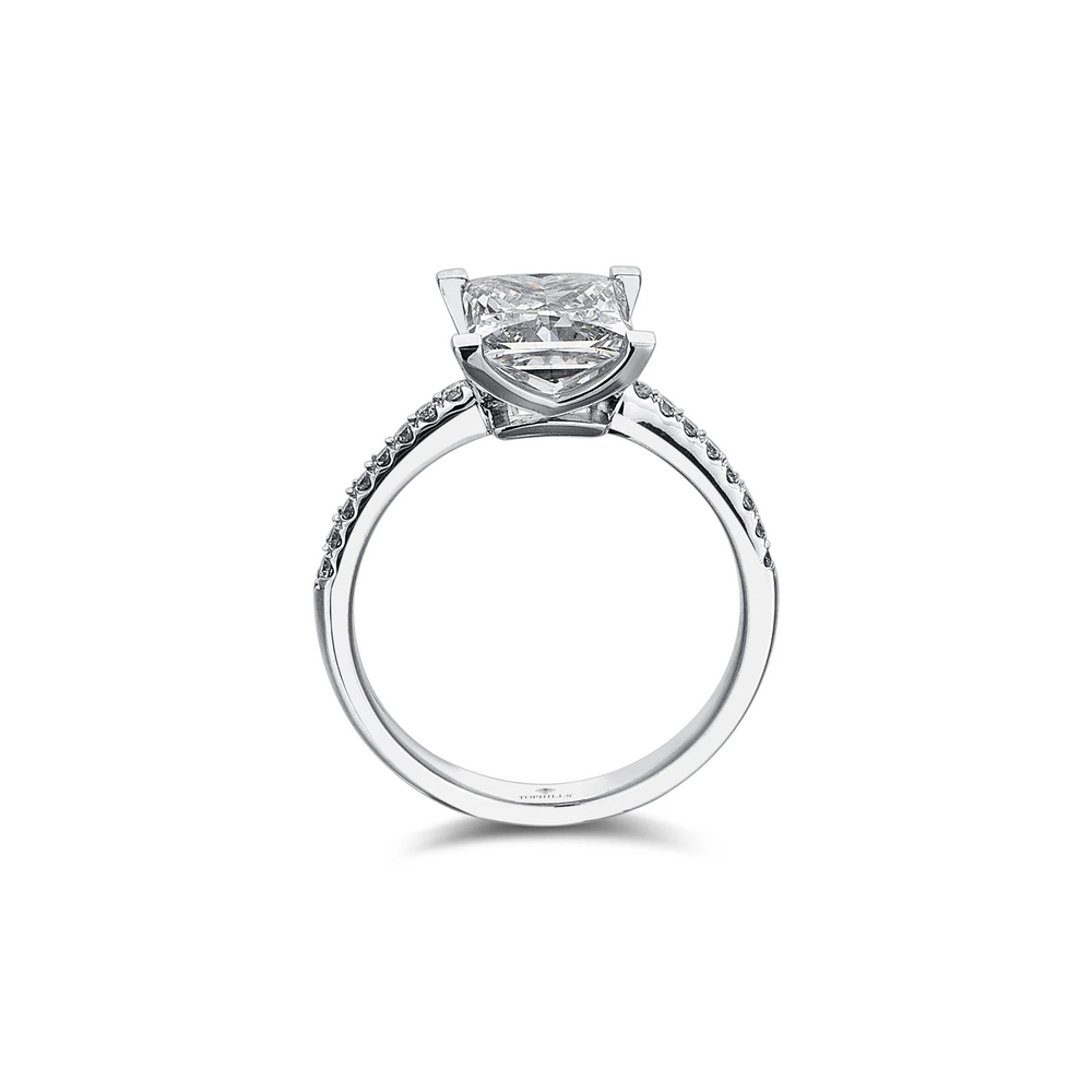 Bague Solitaire Diamant Taille Princesse