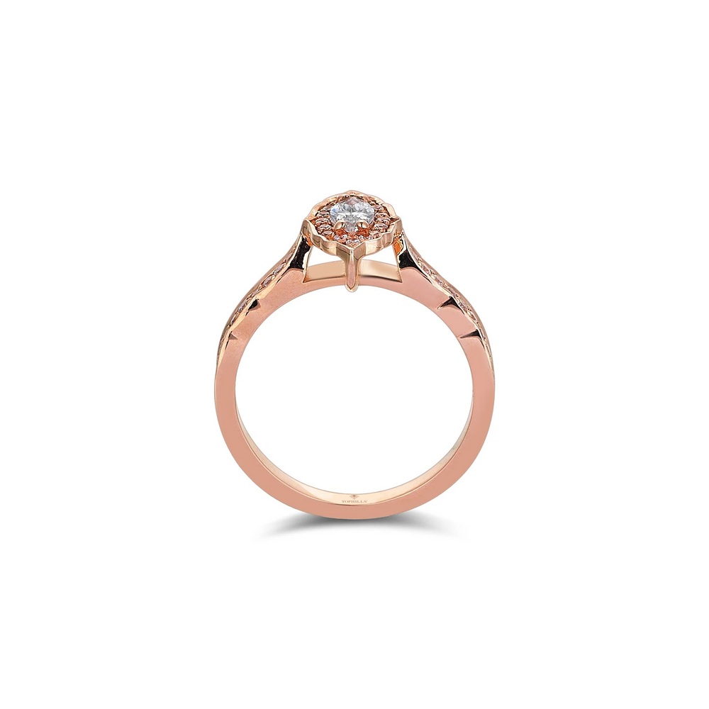 0.70 carat diamond hybrid gold ring