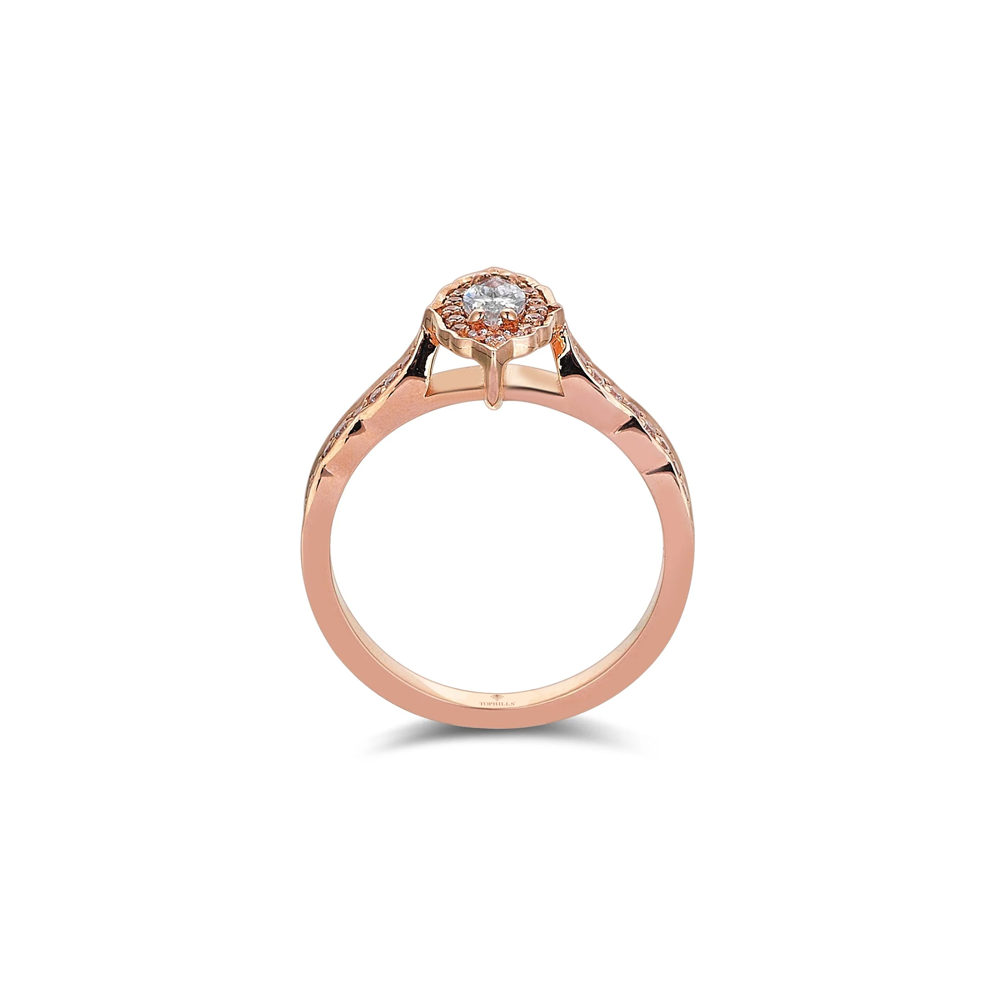 0,70 Karat Diamond Hybrid Gold Ring