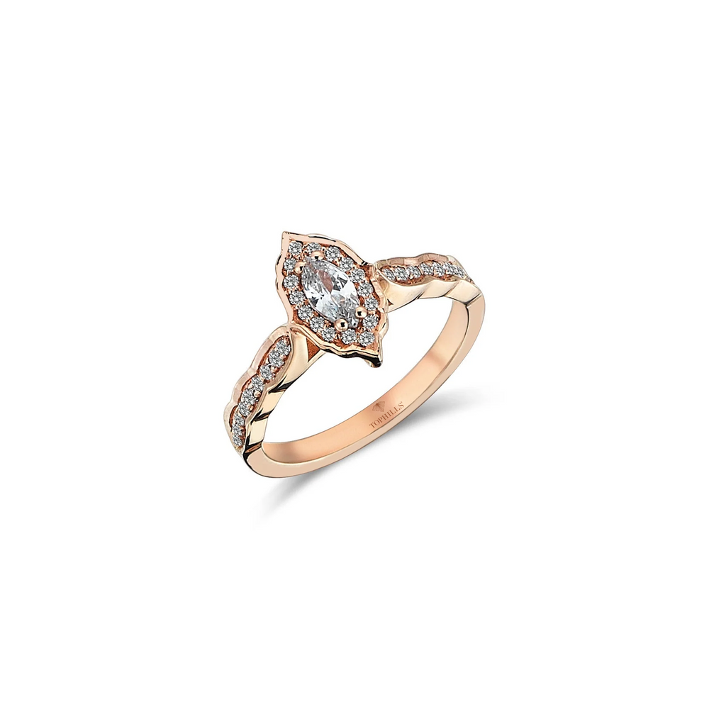 0.70 carat diamond hybrid gold ring