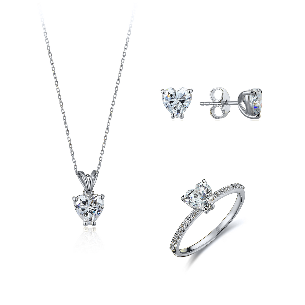 2 Carat Drop Diamond Leaf Set